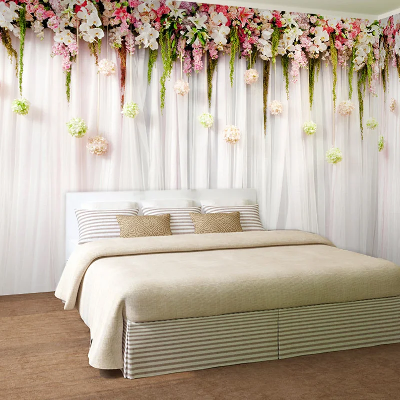 Wedding Backdrop Curtain - 사용자 정의 벽 천으로 패션 꽃