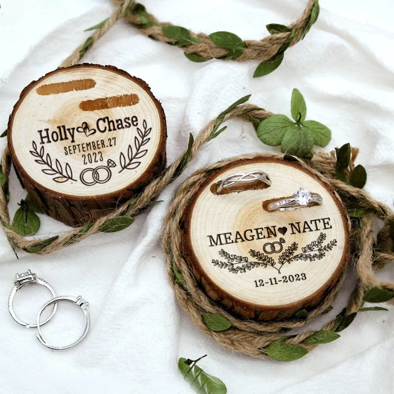 Ring Bearer Pillow - 1PCS 무료 사용자 정의 나무 나무