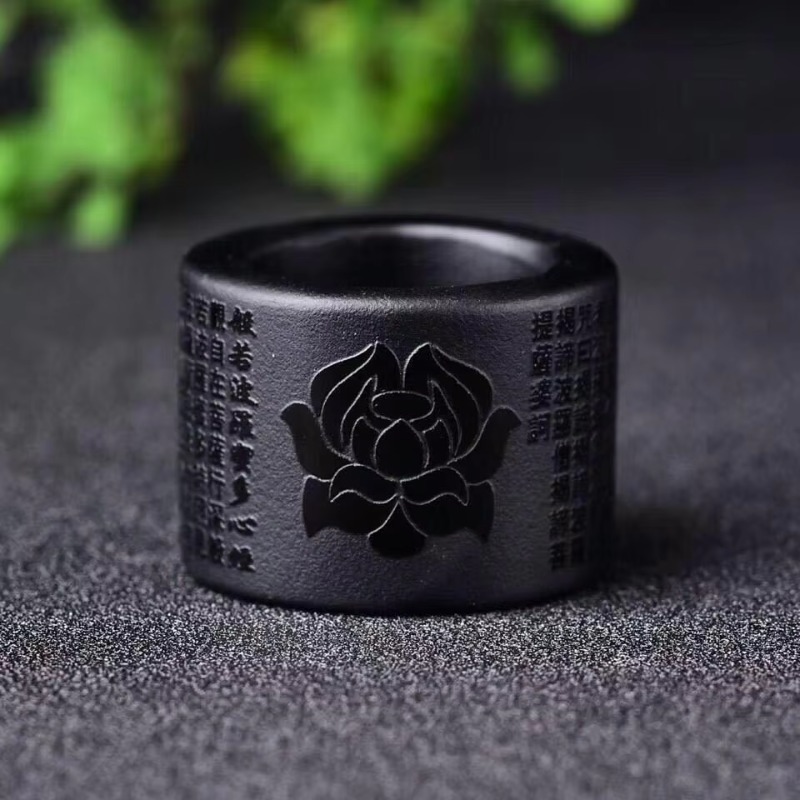 Wedding Sutra - 천연 흑요석 손으로 조각 한 심장