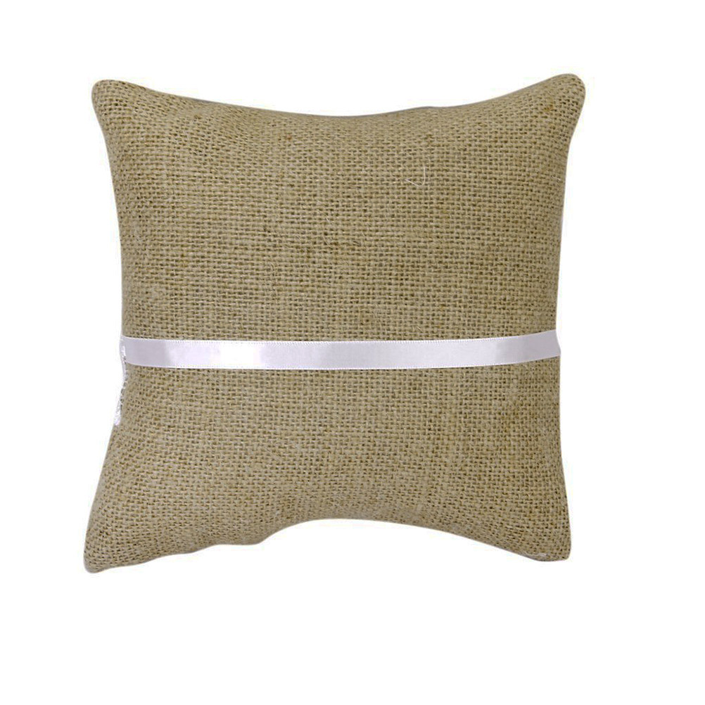 20x20cm 황갈색과 흰색 천연 섬유 재질의 결혼식  - Ring Bearer Pillow 리뷰 및 가격