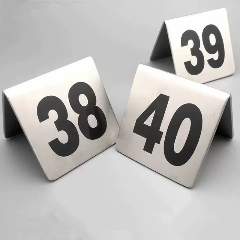 양면 스테인레스 스틸 테이블 번호 사각 테이블 디지털  - Table Number Gold 리뷰 및 가격