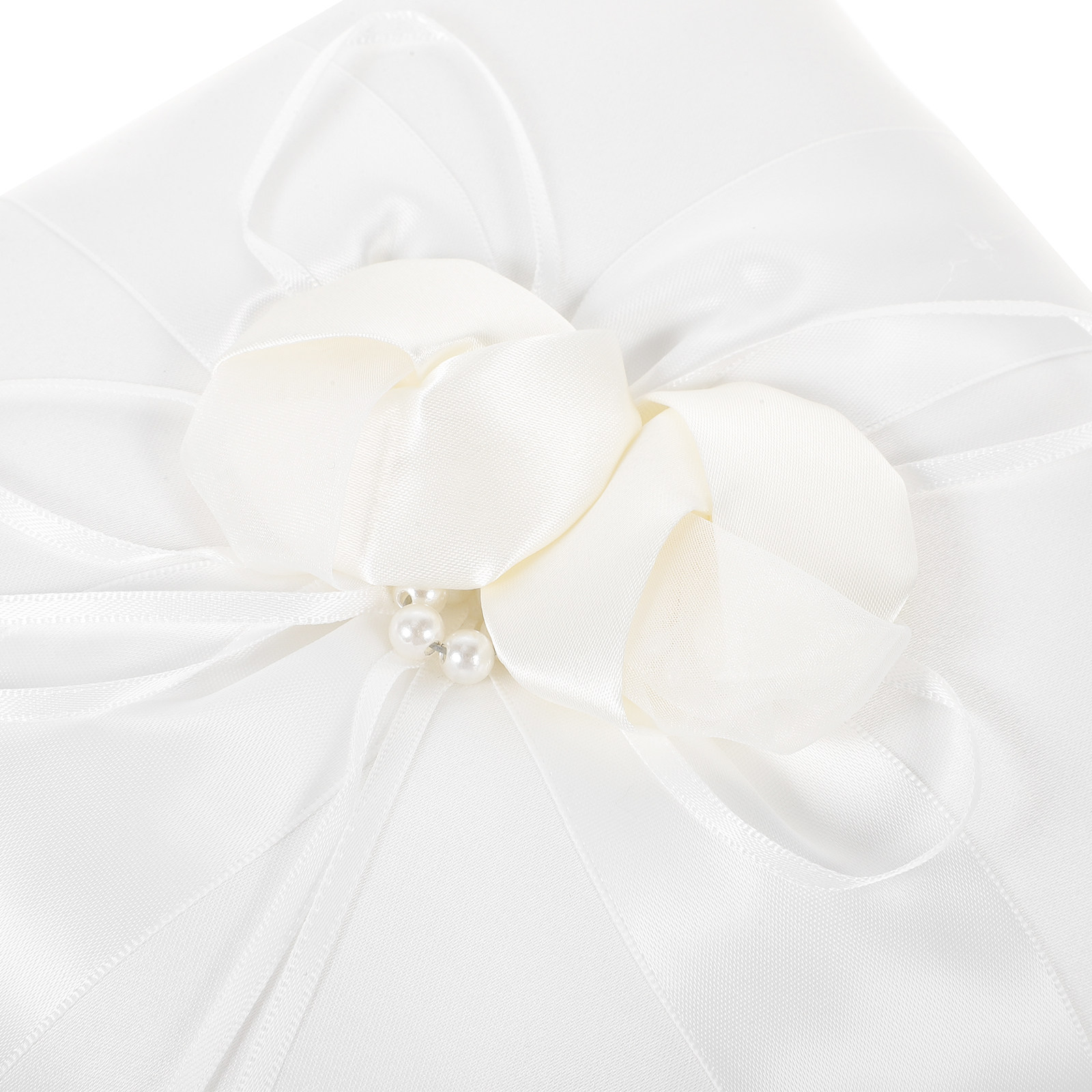20x20cm 우아한 흰색 새틴 포켓 링 베개 꽃봉오리 - Ring Bearer Pillow 리뷰 및 가격