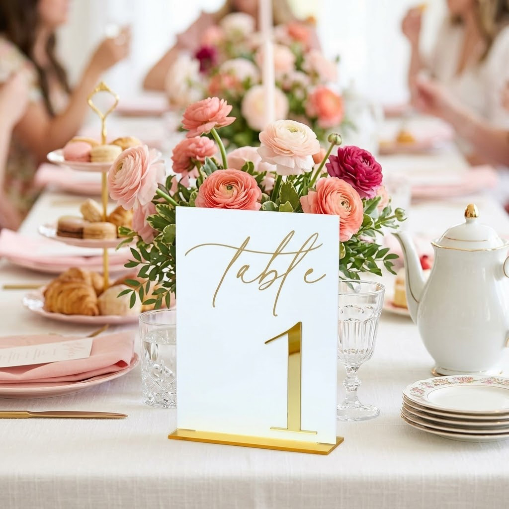 웨딩 테이블 넘버 1-10 (스탠드 포함), 화이트 아 - Table Number Gold 리뷰 및 가격