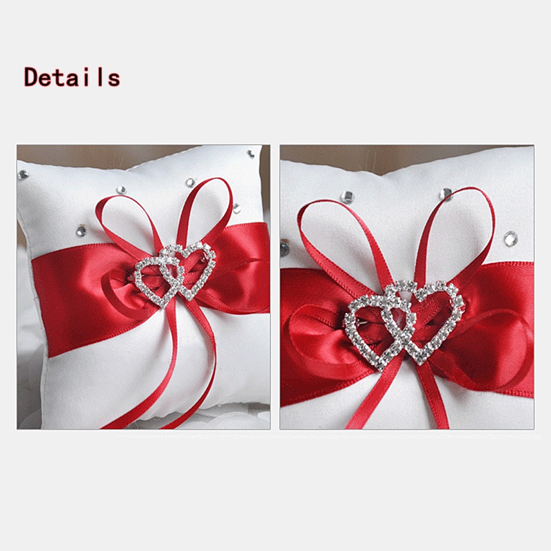 1Pcs 10*10cm 스파클링 라인 석 결혼 반지 베 - Ring Bearer Pillow 리뷰 및 가격