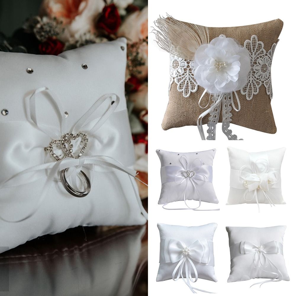 15*15cm 20*20cm 링 베어러 베개 화이트 실 - Ring Bearer Pillow 리뷰 및 가격