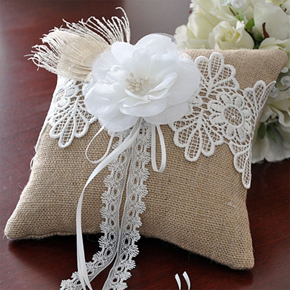 15*15cm 20*20cm 링 베어러 베개 화이트 실 - Ring Bearer Pillow 리뷰 및 가격