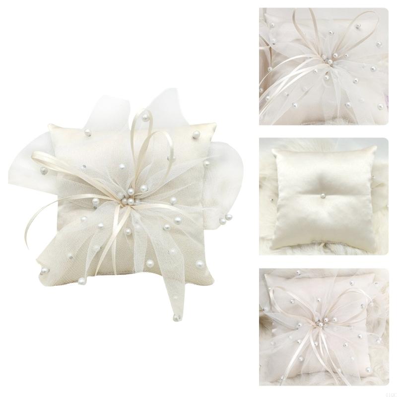 매혹적인 결혼식을 위한 수제 쿠션 화이트 링 무기명 베 - Ring Bearer Pillow 리뷰 및 가격