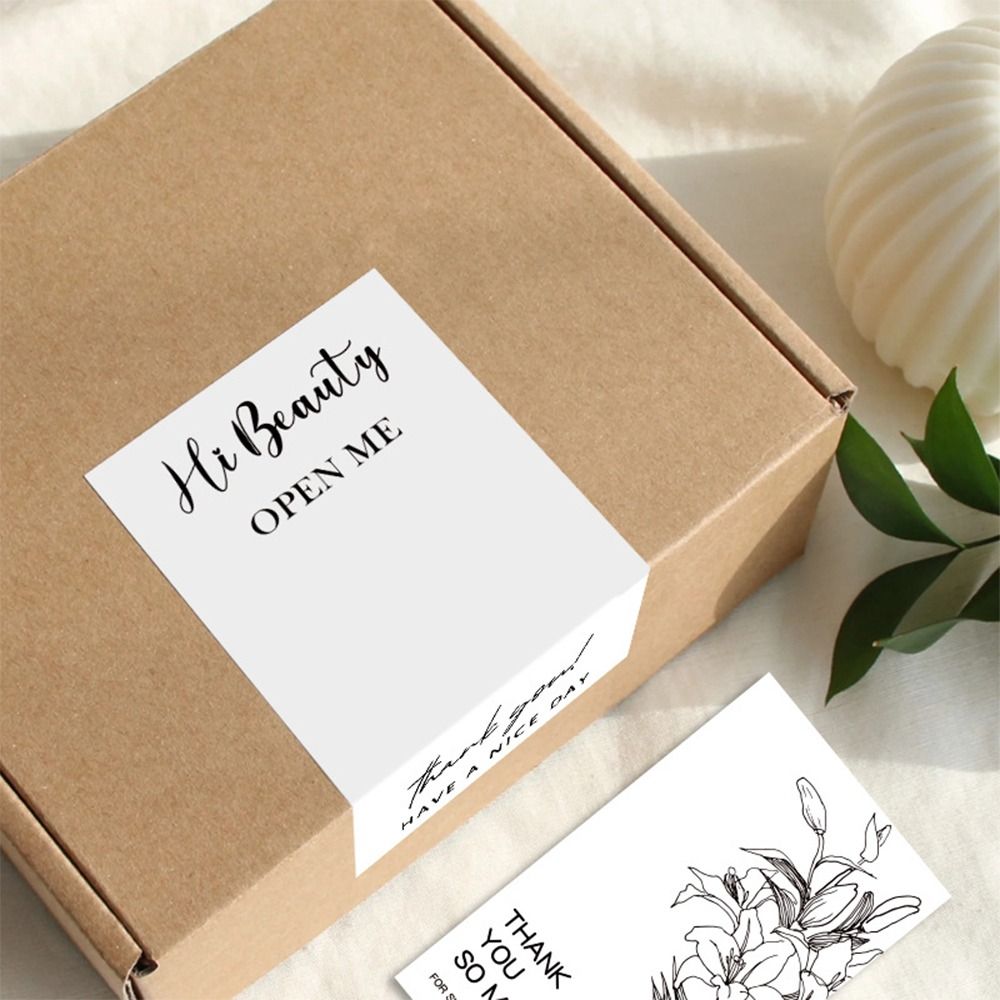 50PCS 흰색 주문 스티커에 감사드립니다 5.4*9c - Wedding Souvenir 리뷰 및 가격