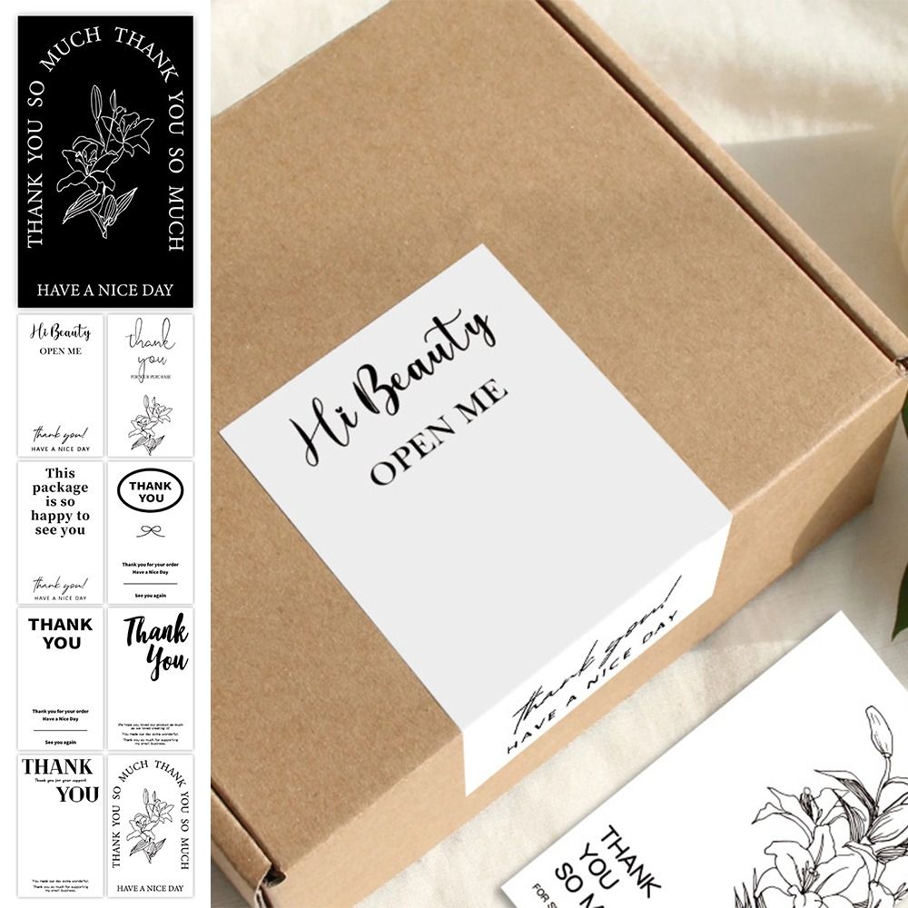 50PCS 흰색 주문 스티커에 감사드립니다 5.4*9c - Wedding Souvenir 리뷰 및 가격