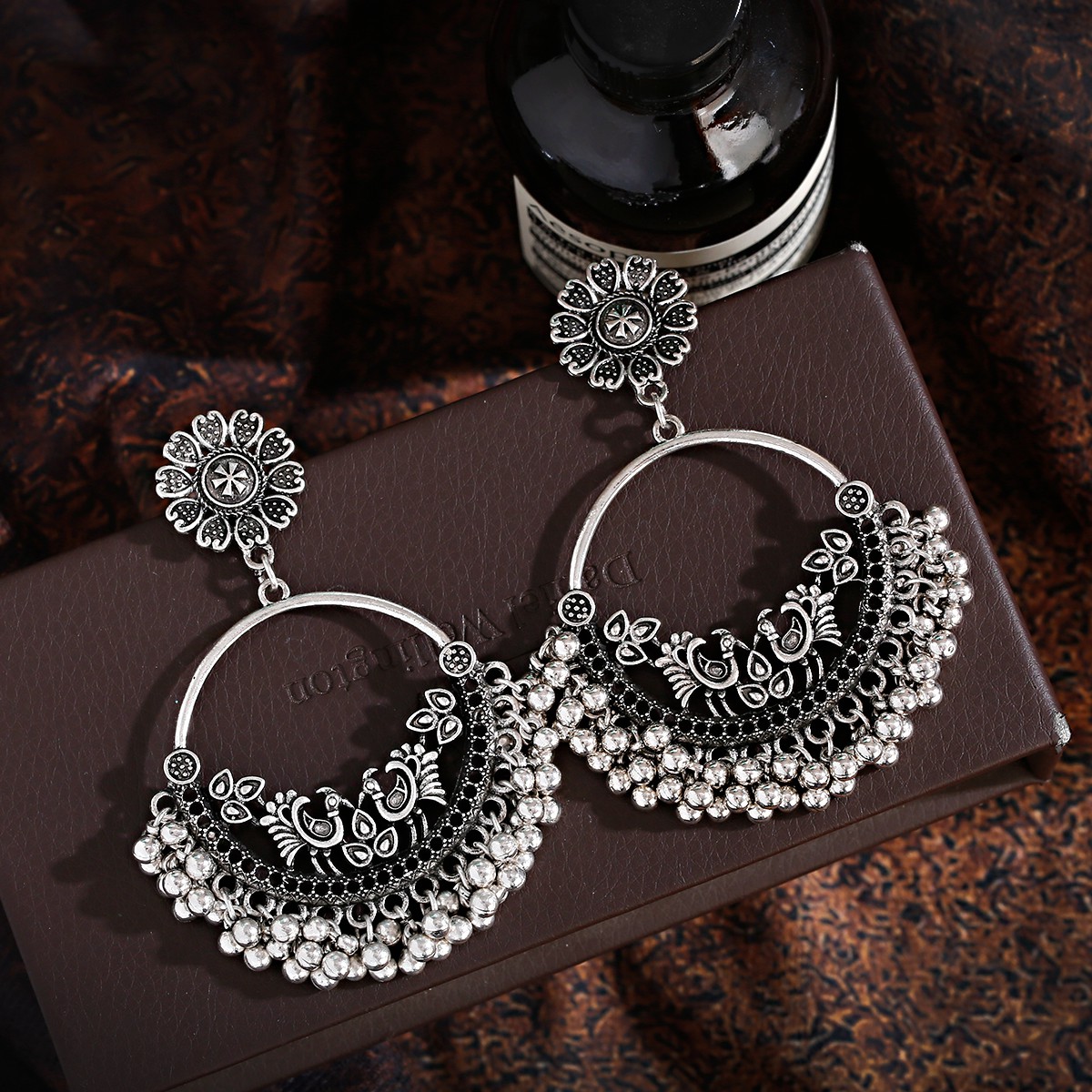 여성용 레트로 에스닉 실버 컬러 터키식 쥬얼리 귀걸이, - Indian Wedding Supply 리뷰 및 가격