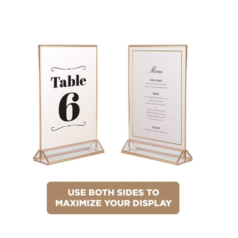 투명 아크릴 웨딩 테이블 번호 스탠드, 골드 테두리 그 - Table Number Gold 리뷰 및 가격