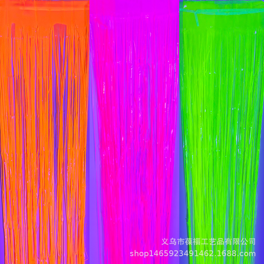 다색 어둠 속에서 빛나는 프린지 커튼 형광 마카롱 스트 - Wedding Backdrop Curtain 리뷰 및 가격