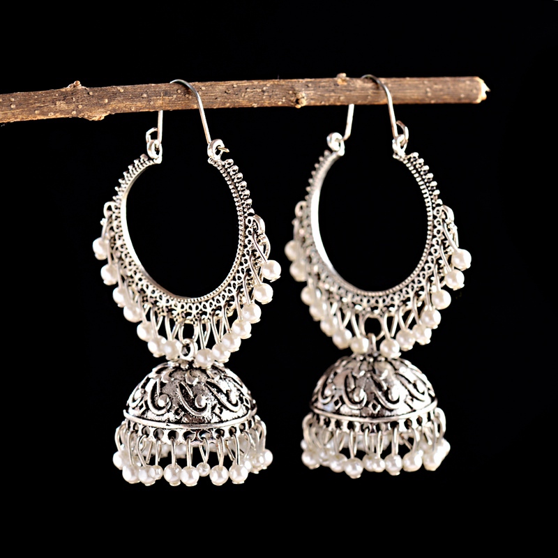 여성을위한 새로운 인도 Jhumka 쥬얼리 패션 보헤미 - Indian Wedding Supply 리뷰 및 가격