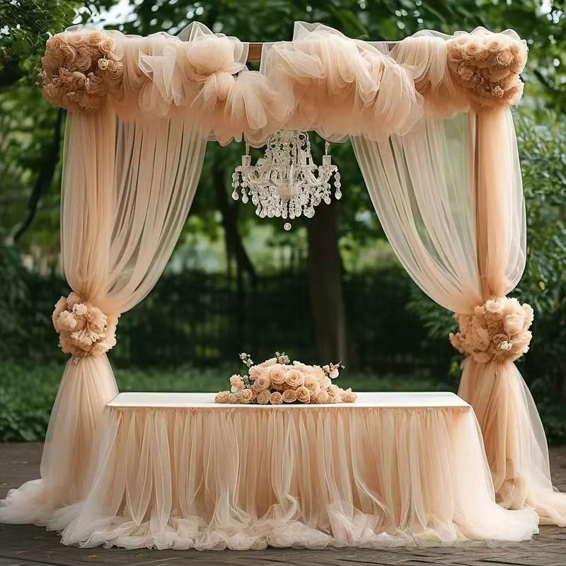 6미터 웨딩 아치 드레이프 원단 시폰 튤 커튼 드레이핑 - Wedding Backdrop Curtain 리뷰 및 가격