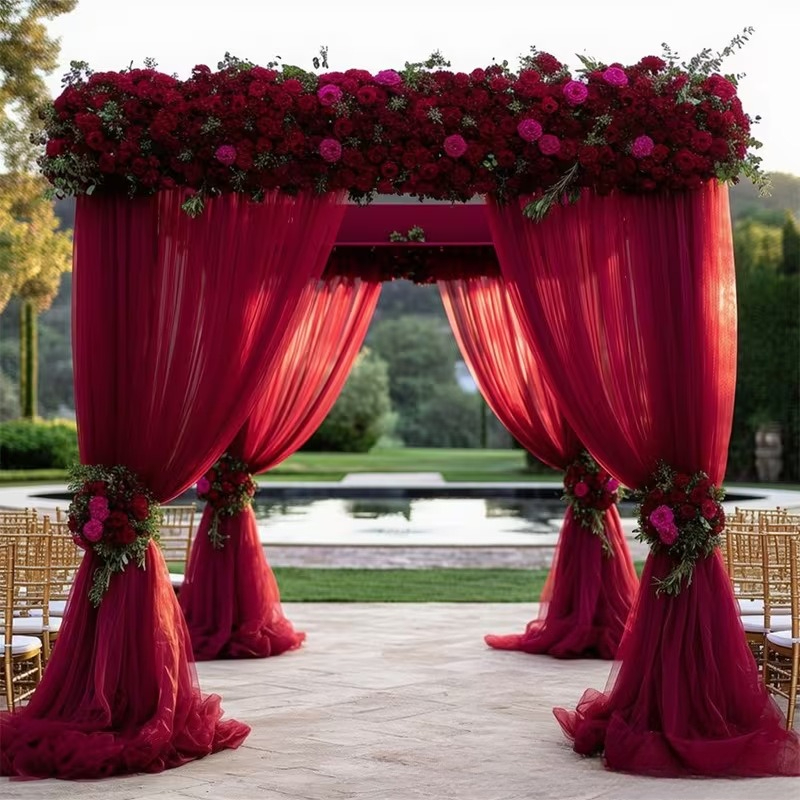 6미터 웨딩 아치 드레이프 원단 시폰 튤 커튼 드레이핑 - Wedding Backdrop Curtain 리뷰 및 가격
