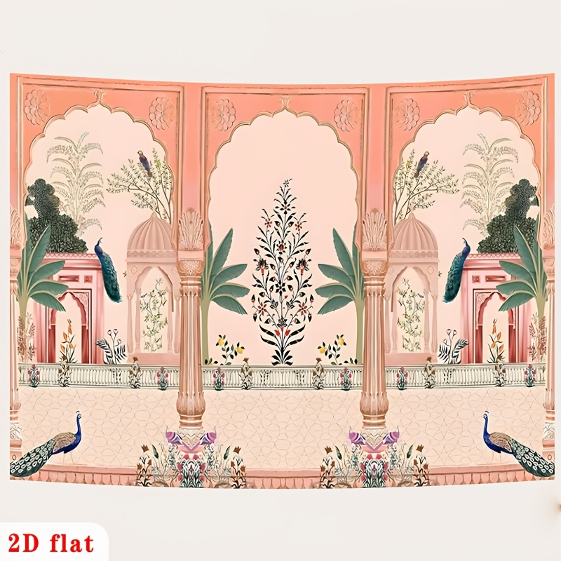 화려한 무굴풍 꽃무늬 공작 배경 사진 촬영대 배경 웨딩 - Wedding Backdrop Curtain 리뷰 및 가격