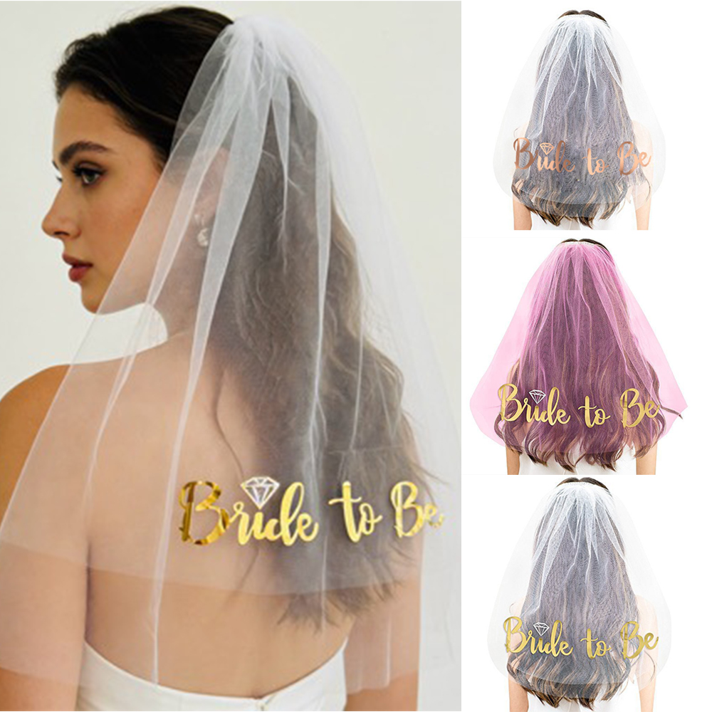 예비 신부 베일 로즈 골드 처녀 파티 화이트 핑크 베일 - Wedding Supply Store 리뷰 및 가격