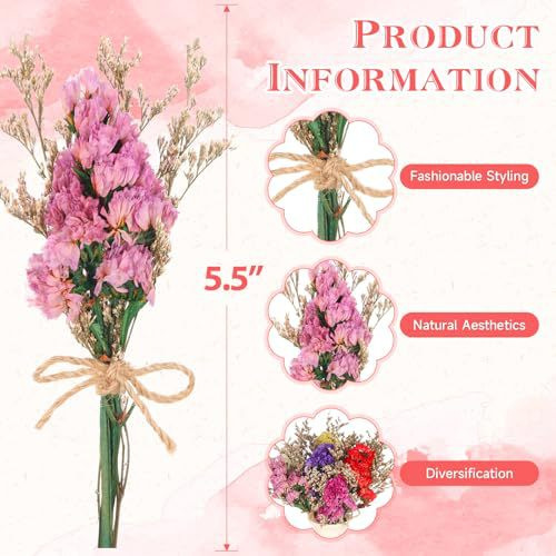 미니 드라이플라워 부케, 자연스럽게 보존된 꽃, 집 테 - Wedding Souvenir 리뷰 및 가격