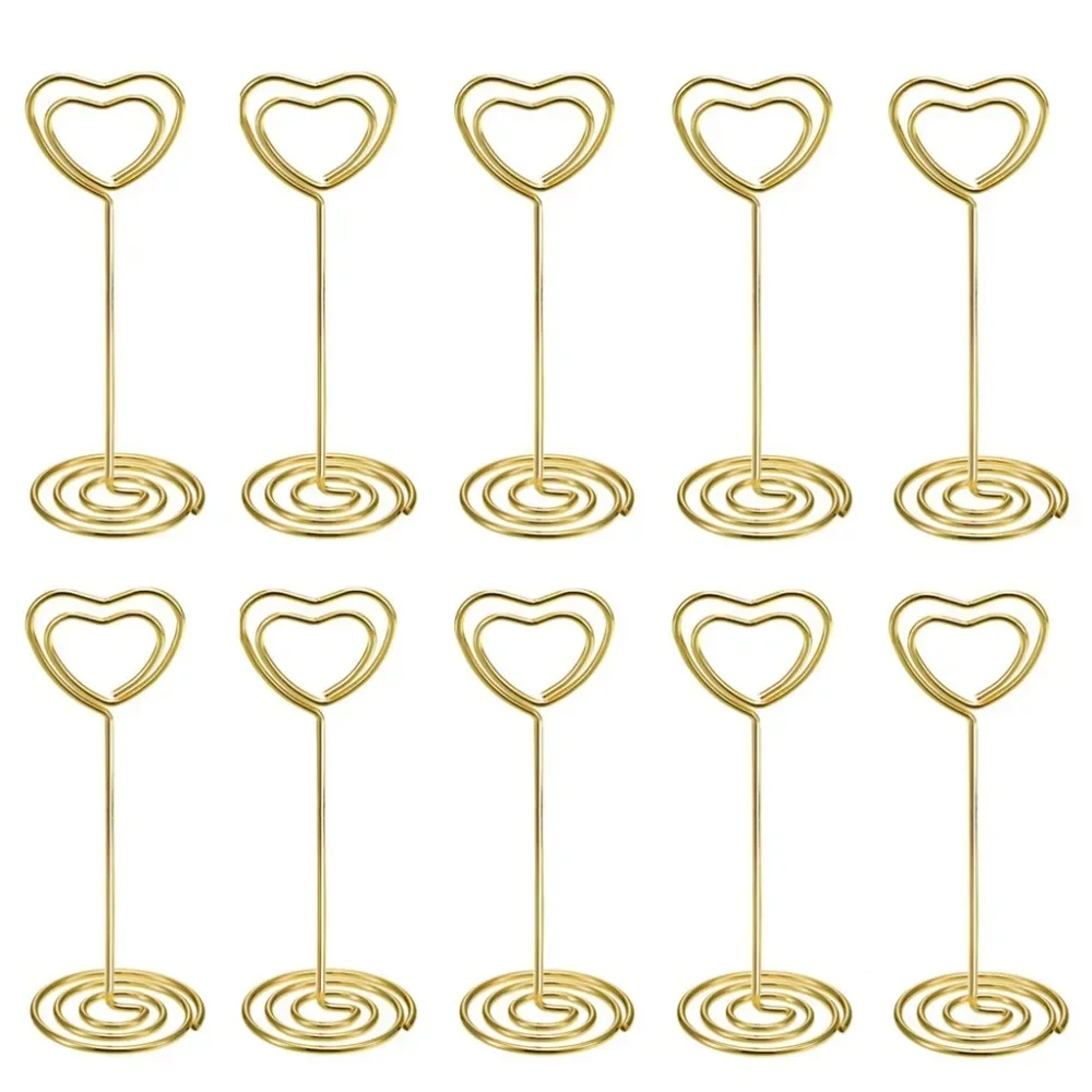 10pcs 하트 모양 테이블 번호 이름 장소 카드 홀더 - Table Number Gold 리뷰 및 가격