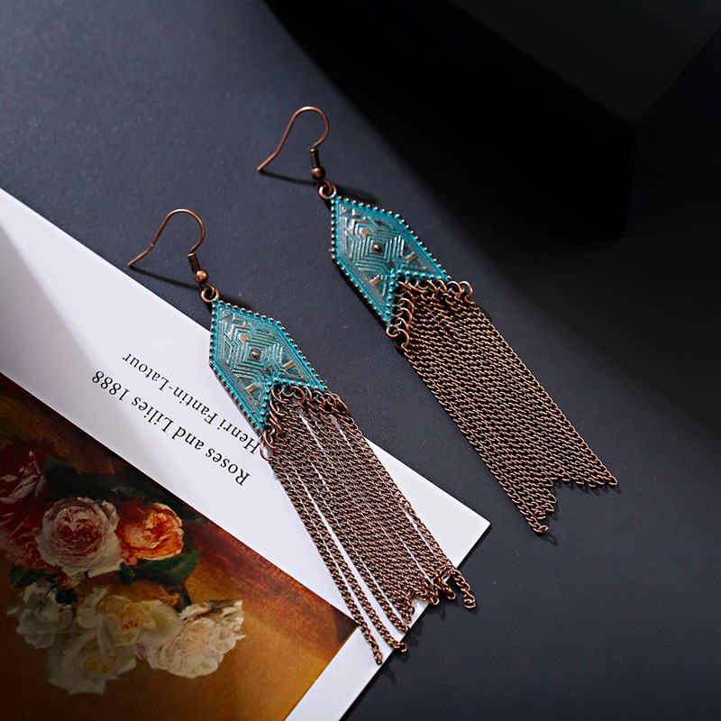 여성을위한 빈티지 청동 화살표 합금 매달려 귀걸이 Tr - Indian Wedding Supply 리뷰 및 가격